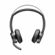 Wireless HP Poly Voyager Focus 2 MS headphones with stand USB-C