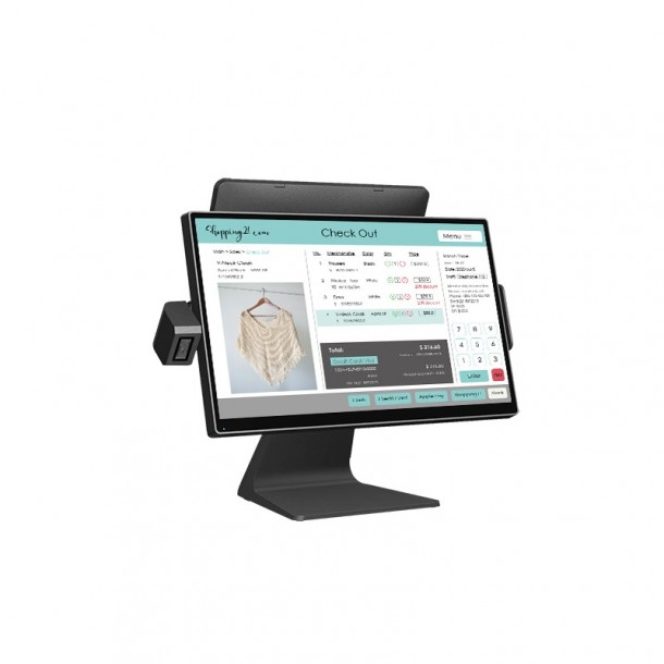 POS ALL-in-ONE Poindus PT-58C 15,6" Wide, cu ecran client 10.1”, Windows