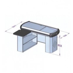 Tejghea 170 cm pentru casa de marcat reversibila