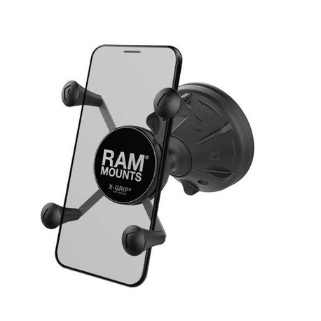 RAM X-Grip phone holder with RAM Mighty-Buddy suction cup