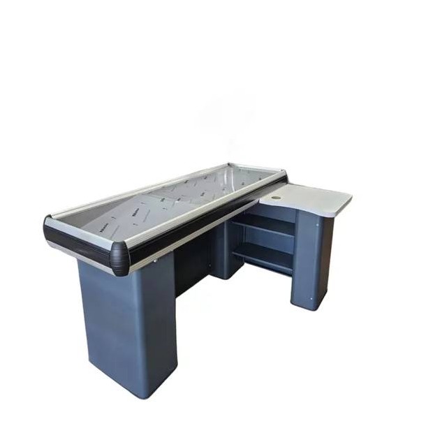 Cash register table 160 CM, Anthracite Grey, Aluminum frame