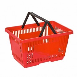 Shopping basket with handle 22 liters, Red