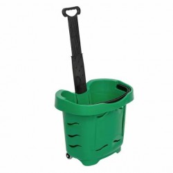 Shopping cart with wheels and handle 40 liters, Green