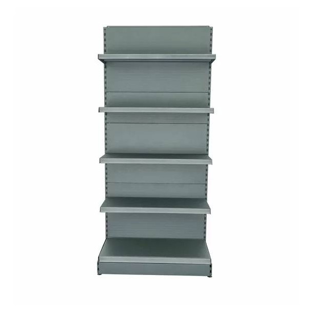 Metal wall shop shelf H225 cm, 1xBase 40 cm, 4xshelves 30 cm