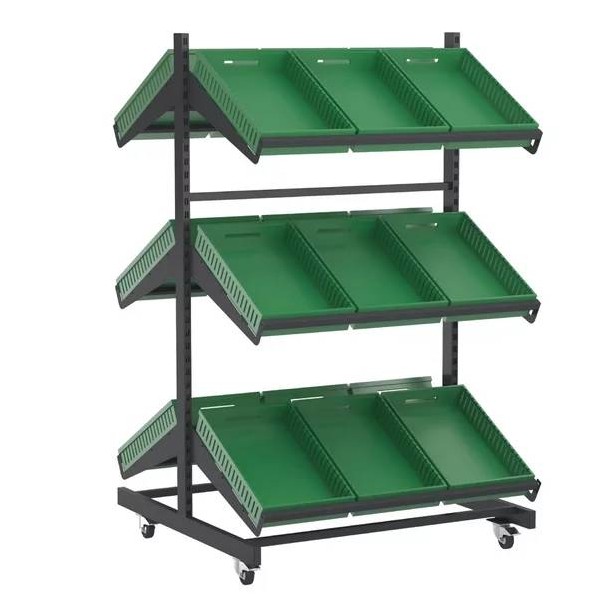 Double-sided shelf for vegetables and fruits