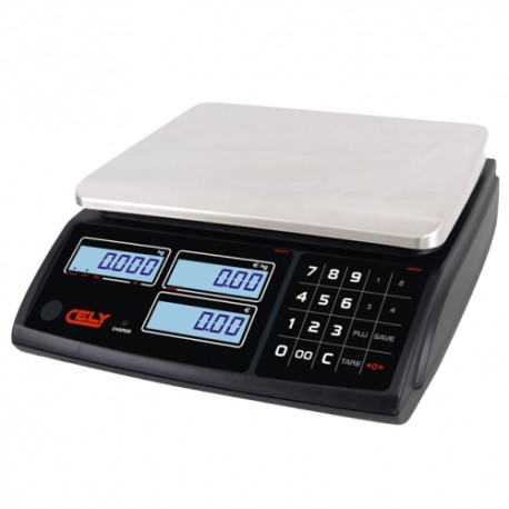 Cantar comercial Cely PI100 fara brat - 6/15/30 kg - Cu conectare - Acumulator